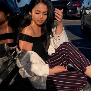 SOLD brandy melville striped wide leg pants